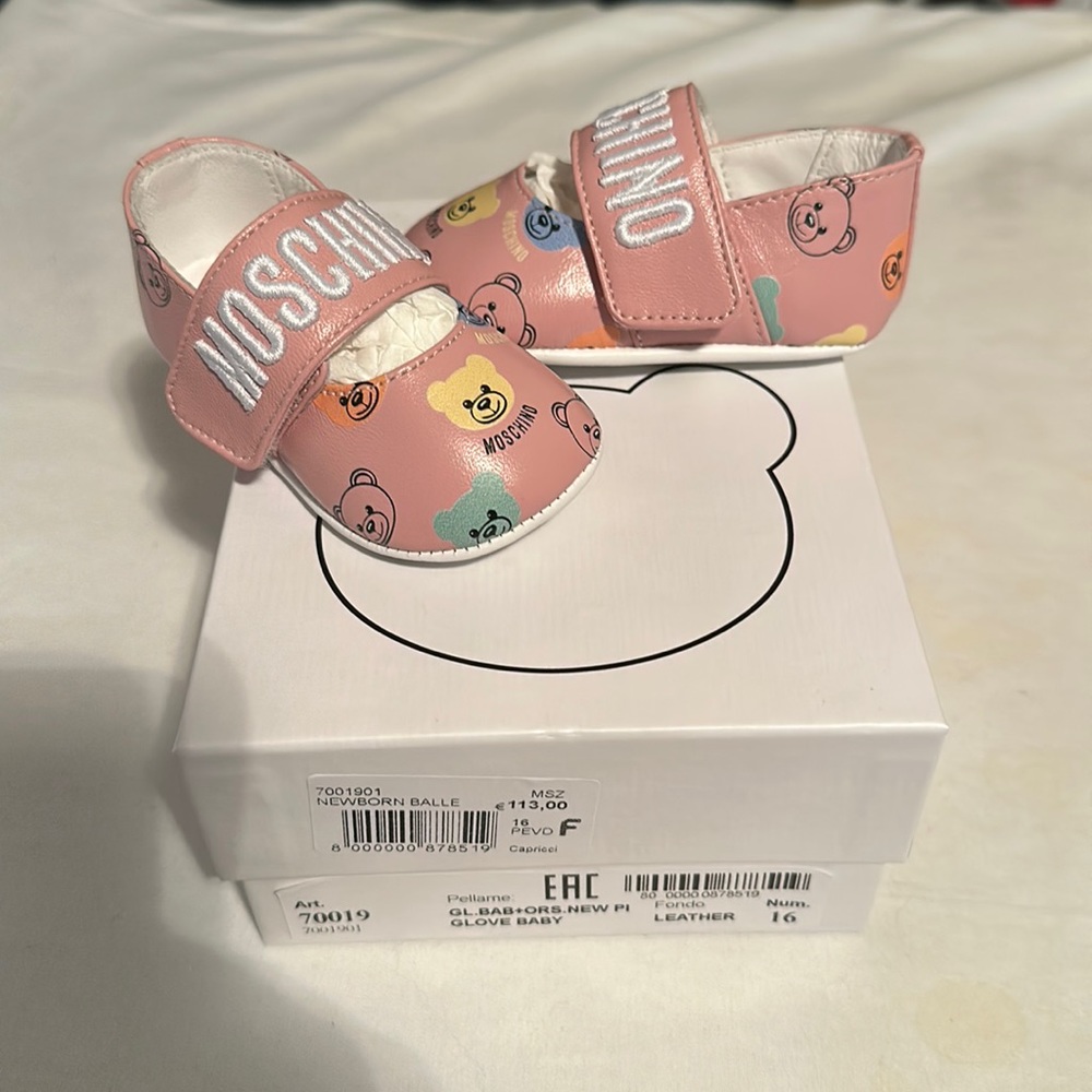 Moschino Kids Teddy Newborn Ballet shoes